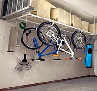 Garage Ceiling Storage Rack Adjustable Basement Organize Hang Heavy Duty Garage Ceiling Storage Rack Adjustable Basement Organize Hang Heavy Duty