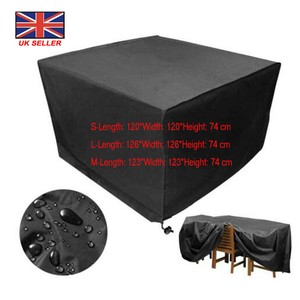120 126cm Waterproof Garden Patio Furniture Covers Rattan Table Cube Outdoor Uk Ebay