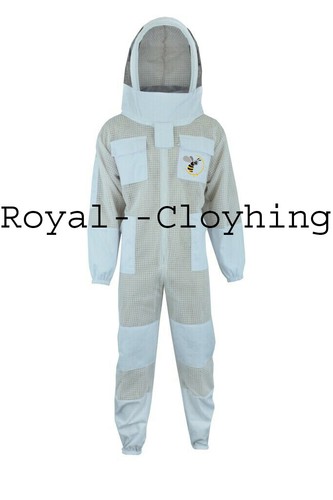 Beekeeping/Beekeeper Suit-3 Layers Ventilated-Fencing Veil & Free Gloves-Medium - Picture 3 of 9