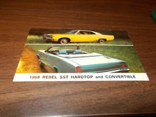 1968 AMC Rebel SST Hardtop/Convertible Original Advertising Postcard