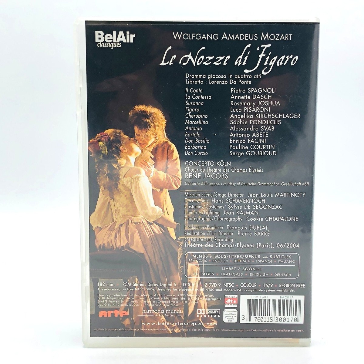 Mozart Le Nozze di Figaro, BAC017, DVD | eBay