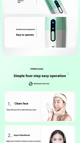 KONKA Visual Blackhead Suction APP LED Pimple Acne Cleanser Comedone Extractor - Picture 3 of 11