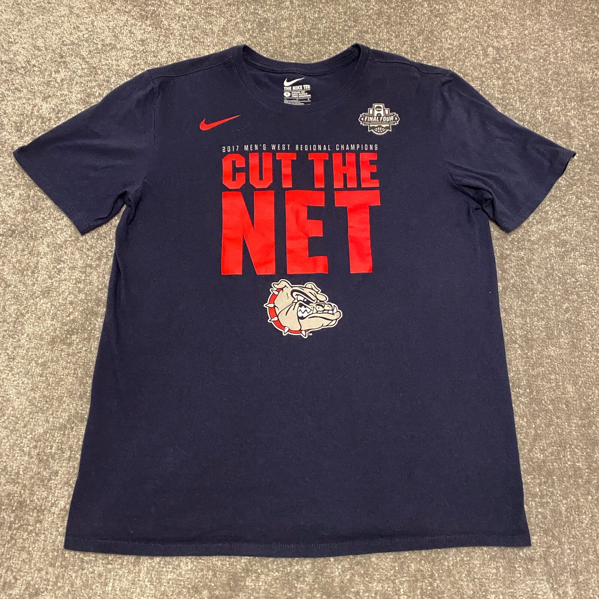 Nike Gonzaga Bulldogs Mens Shirt Large Blue Basketball Athletic