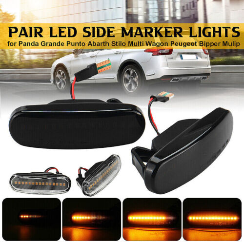 Side Indicator LED Repeater Flowing Light For Fiat Grande Punto Evo Panda Stilo - Picture 1 of 13