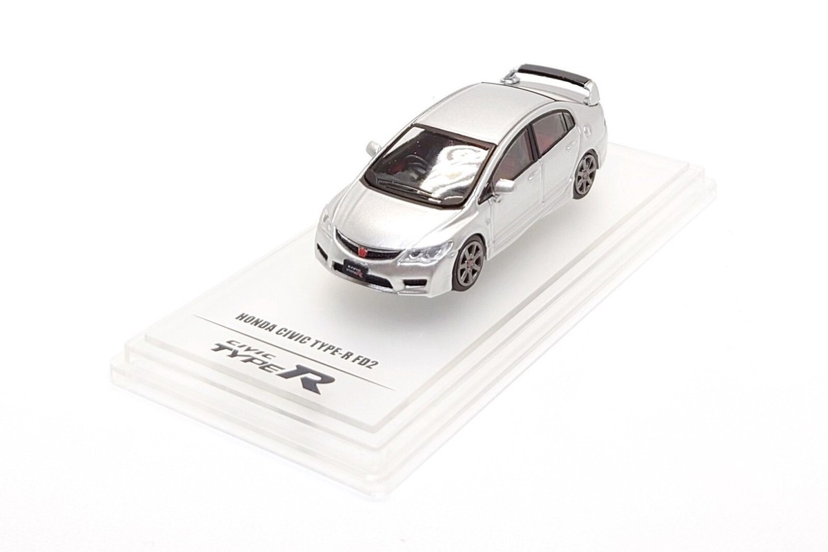 INNO64 1:64 Honda Civic Type R (FD2) - Silver (with Extra Wheels