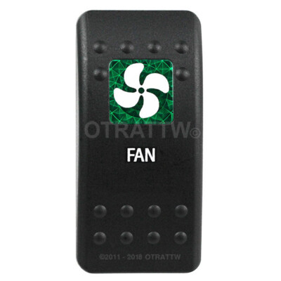 OTRATTW Carling Technologies Contura II Rocker only, FAN, GREEN LENS