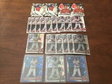 2022 bowman draft Mikey romero 22 card lot sapphire x2 ray wave refractor