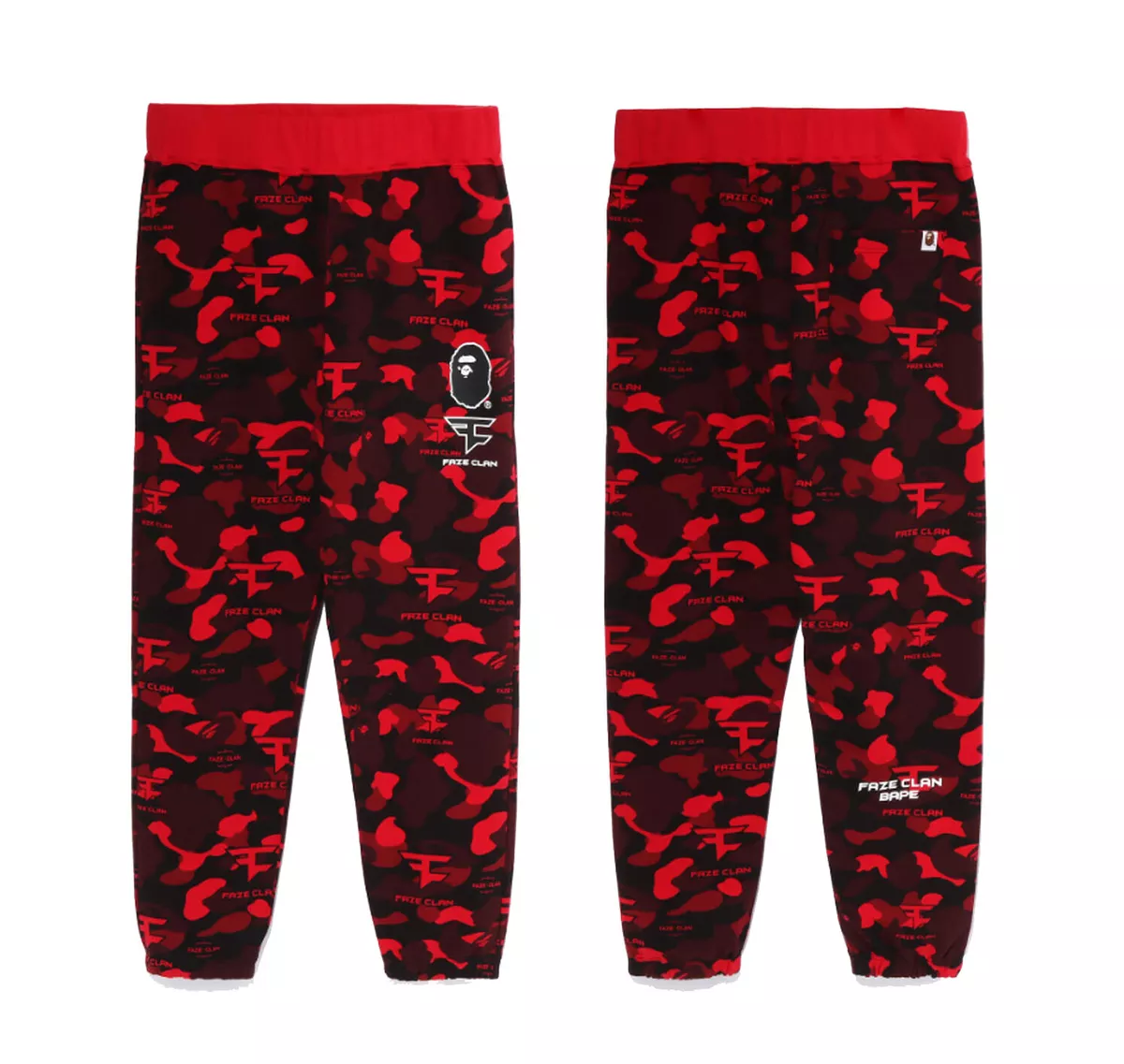 A BATHING APE Men's BAPE x FAZE CLAN SWEAT PANTS New 1I73152903