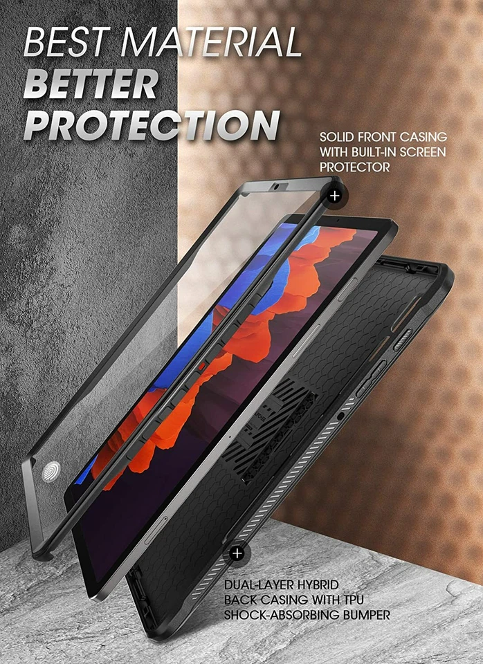 For Samsung Galaxy Tab S8+/S7+ Plus 12.4" SUPCASE Rugged Stand Case Screen Cover - Image 2 of 4