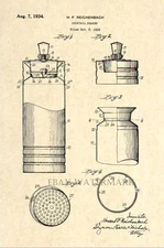 Official Cocktail Shaker US Patent Art Print - Vintage / Antique Bar Art Deco 15