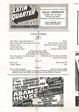 Programme USA Théâtre Colonial Oklahoma ! Ridge Bond Marilyn Landers 1949