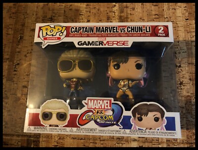 Pop Games / Funko Pop Captain Marvel Vs Chun-Li - 2 Pack - Brandneu OVP 