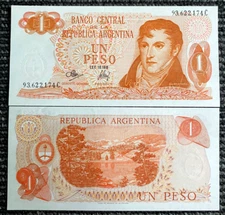 Argentina 1 Peso 1970-1973 Banknote World Paper Money UNC Currency Bill