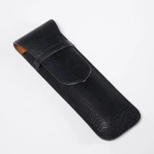 John Lobb Paris Black Leather Eyeglass Glasses Case 6"l 2"w