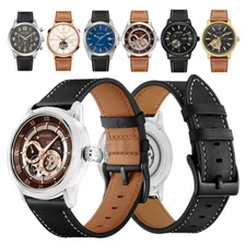 For Bulova Men's Watch Band 18mm 20mm 22mm Classic Genuine Leather Watch Strap