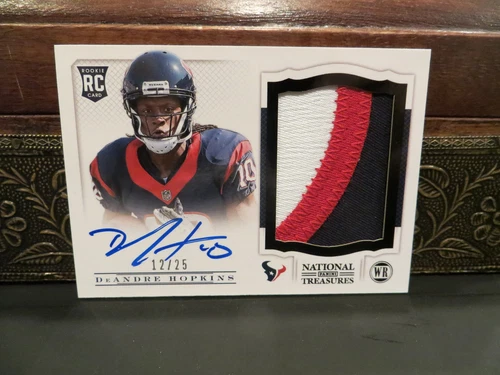 National Treasures Autograph Rookie Jersey Texans DeAndre Hopkins 12/25   2013