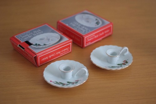 Vintage Ceramic Chamber Stick Candle Holder In Box, New Old Stock, Made in Japan - 第 1/10 張圖片
