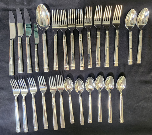 Lenox Kate Spade Stainless Flatware FAIR HARBOR - 27 Pieces Mixed Lot