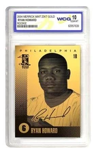 RYAN HOWARD 2004 Laser Line Gold Card ROOKIE Graded GEM MINT 10 Phillies *BOGO*