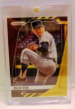 NOLAN RYAN CARD #1 /3 BLACK GOLD PRIZM PANINI BASEBALL 2025