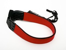 Vintage Red Neoprene Padded Camera Neck Strap Quick Release