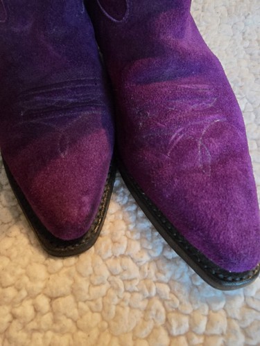 Mujeres Talla 7 Vittorio Ricci Studio Púrpura Swade Cuero Vaquera Botas Occidentales... - Imagen 9 de 11