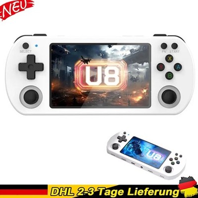 U8 Retro Handheld Spielkonsole Weiß 64GB 15000+ Spiele NEU