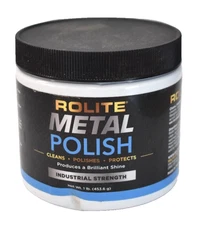 Rolite Metal Polish Paste Industrial Strength Scratch Remover/Cleaner Cream 1lb