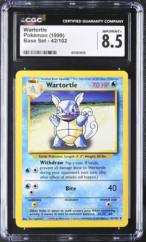 Wartortle graded CGC 8.5 for sale on eBay