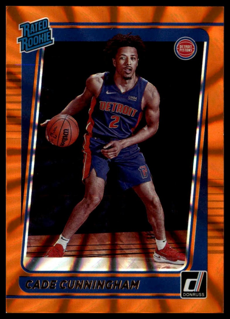2021-22 Donruss #211 Cade Cunningham Holo Orange Laser