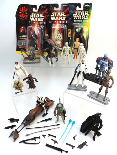 Mixed Lot STAR WARS Action Figures and Weapons/Accessories