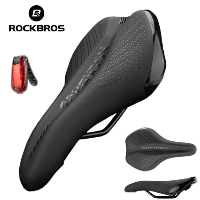 Велосипедное седло ROCKBROS Дорожное MTB Велосипедное сиденье Седельная подушка непромокаемая со светом