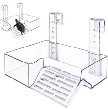 Hanging Turtle Basking Platform Acrylic Reptile Adjustable Floating Turtle Dock