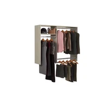 36 In. W - 60 In. W Rustic Grey Wood Closet System