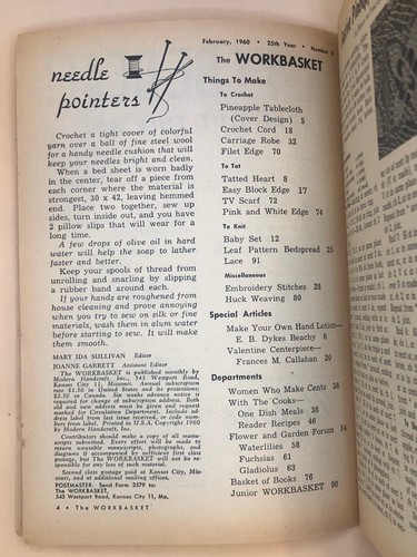 Workbasket Magazine 1960 ENTIRE YEAR 12 ISSUES CRAFTS CROCHET KNITTING VINTAGE - Picture 5 of 24
