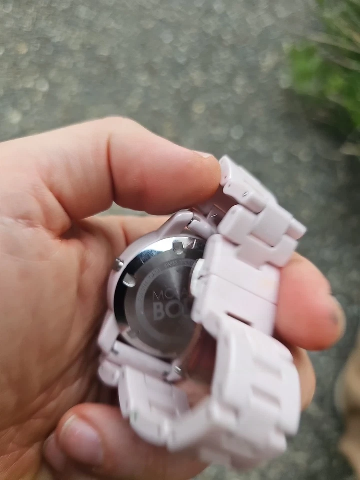 Movado Women's Bold Pink Stainless Steel Swiss Watch With Diamonds - Image 2 of 3