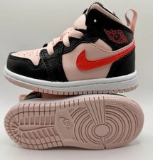 Nike Air Jordan 1 Mid TD Atmosphere/Infrared 23/Black 640735 604 Size 5C