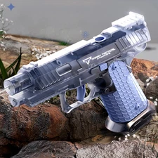 Manual Burst Water Gun Toy Glock Inspired Summer Water Battle Toy for Kids 