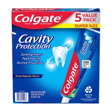 Colgate Cavity Protection Toothpaste with Fluoride 5 pk 8 oz Regular Flavor