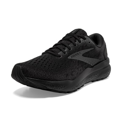 Brooks Men s Ghost 16 Neutral Running Shoe - Black/Black/Ebony - 8 Medium