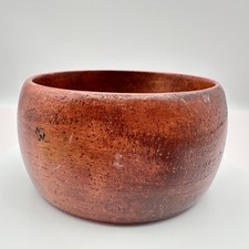 Vintage 90s Brown Wood Bangle Bracelet Boho Chunky Natural Fashion Jewelry