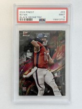 2024 Topps Finest Bo Nix Black Geometric Rookie Card 23/25 PSA 9