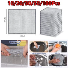 Non-Scratch Multipurpose Steel Wire Dishcloths Reusable Kitchen Cleaning Cloths