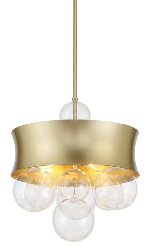 Minka Lavery 5195 Verdi Square 3 Light 14"W Convertible Pendant / - Soft Gold / - Picture 1 of 10