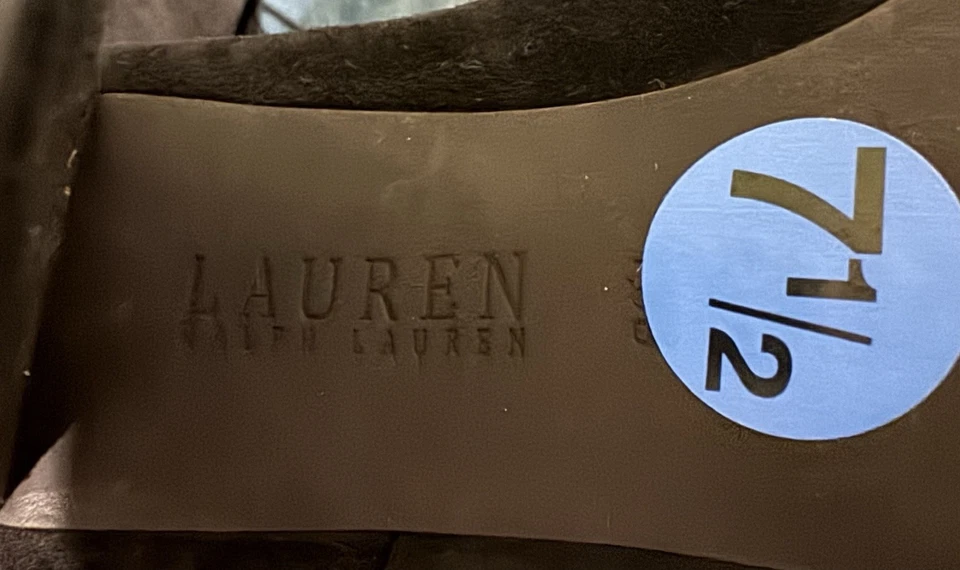 Ralph Lauren Vanida Botas con Flecos de Cuero Gamuza Negras 7.5 Boho Western Y2K Foto 3 de 4