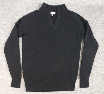 Peter Millar Merino Wool 1/4 Magnetic Apres Ski Black Pullover Sweater Mens Med