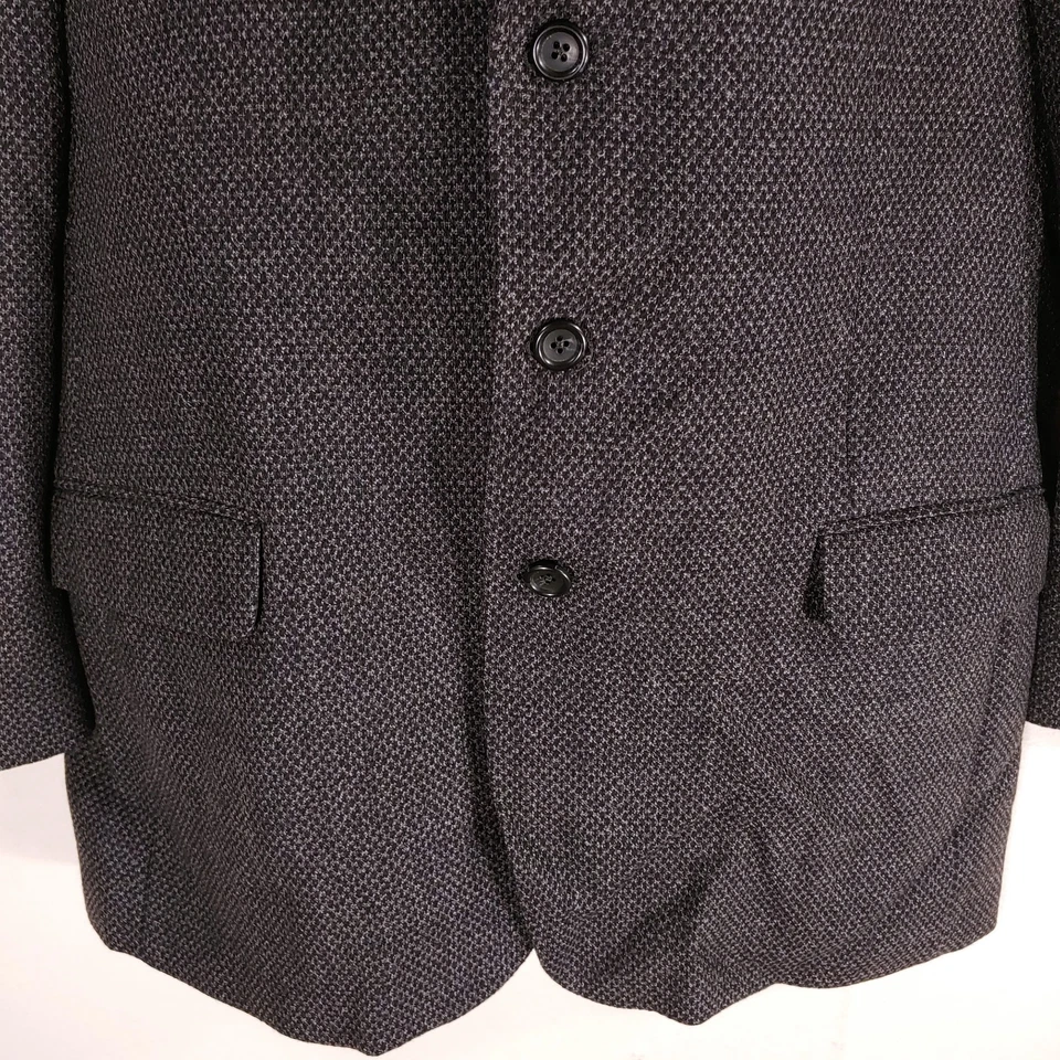 Jaqueta blazer masculina de lã cinza 44R casaco esportivo Victor tweed sob medida 3 botões - Imagem 4 de 4
