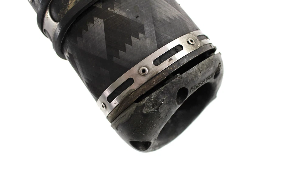 Silenciador sin cordones Triumph Daytona 675 675R 2006 06 carbono Two Brothers Racing Foto 3 de 4