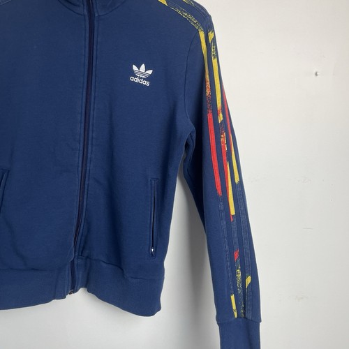 Adidas Originals Firebird Track Top Women’s Size UK 18 Navy Full Zip Hoodie - Picture 6 of 8