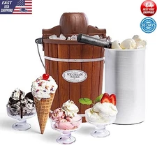 Electric Ice Cream Maker Soft Serve Frozen Yogurt Gelato Kitchen Appliance 6Qt